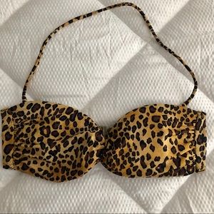 Victoria Secret cheetah print bandeau swim top